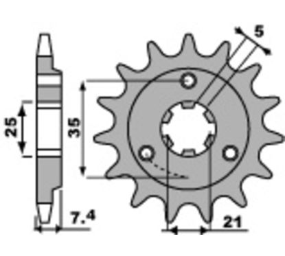 Pignon PBR acier standard - 520