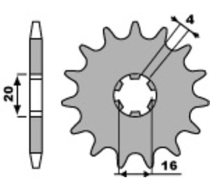 Pignon PBR acier standard - 420