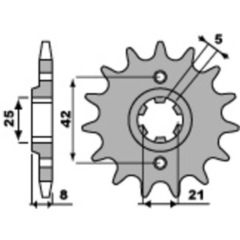 Pignon PBR acier standard - 520