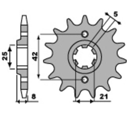 Pignon PBR acier standard - 520