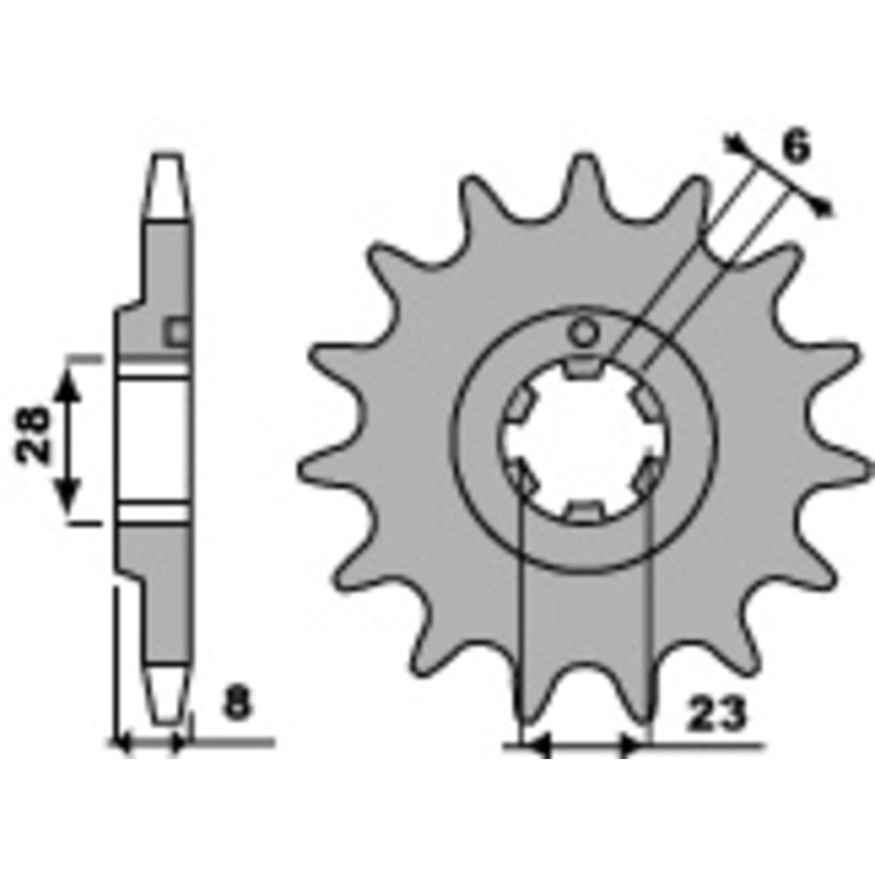 Pignon PBR acier standard - 520