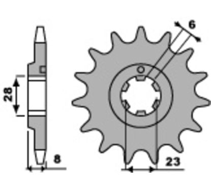Pignon PBR acier standard - 520