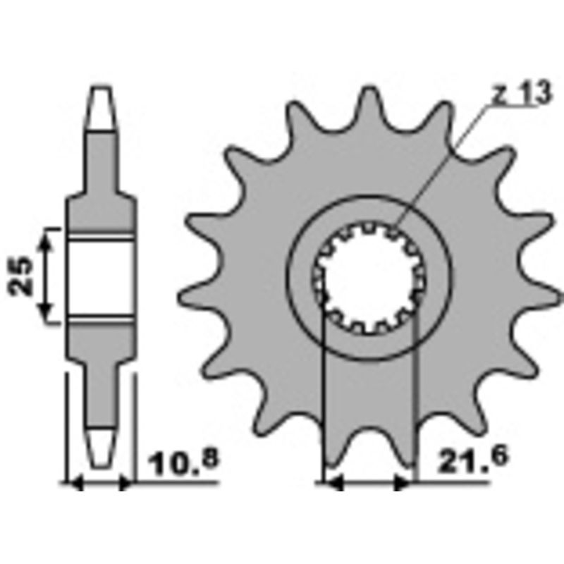 Pignon PBR acier standard - 525