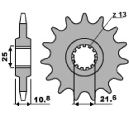 Pignon PBR acier standard - 525