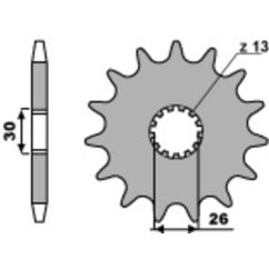 Pignon PBR acier anti-bruit - 530