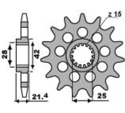 Pignon PBR acier standard - 525