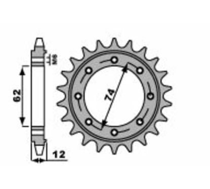 Pignon PBR acier standard - 525