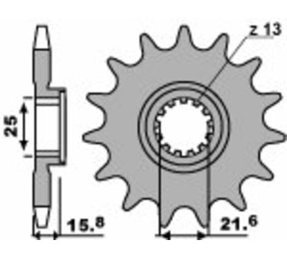Pignon PBR acier standard - 525