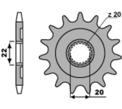 Pignon PBR acier standard - 520