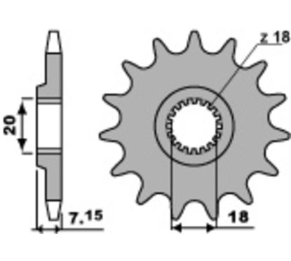 Pignon PBR acier standard - 520