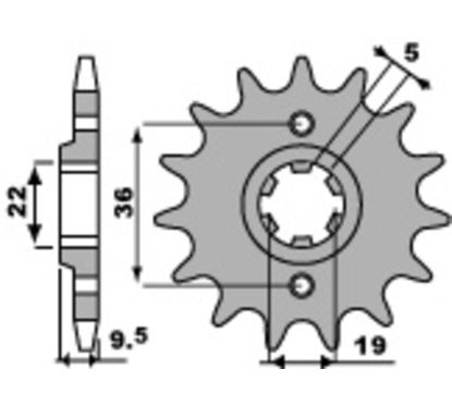 Pignon PBR acier standard - 520