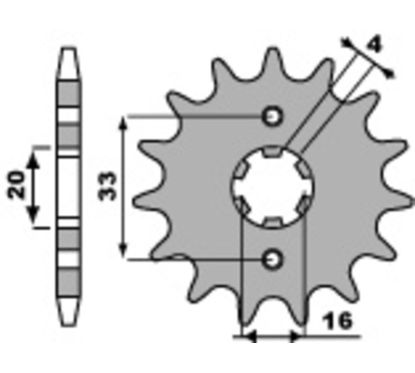 Pignon PBR acier standard - 520