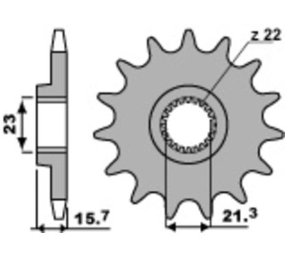 Pignon PBR acier standard - 520