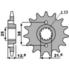 Pignon PBR acier standard - 520