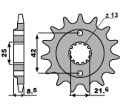 Pignon PBR acier standard - 520