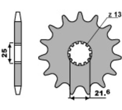 Pignon PBR acier standard - 525