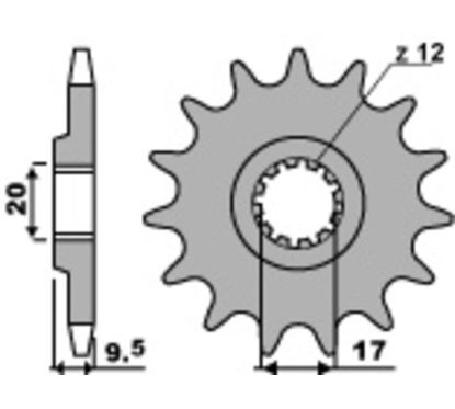 Pignon PBR acier standard - 420