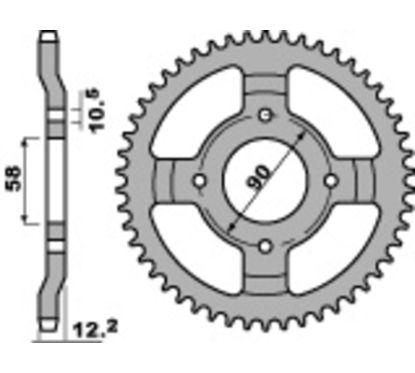 Pignon PBR acier standard - 520