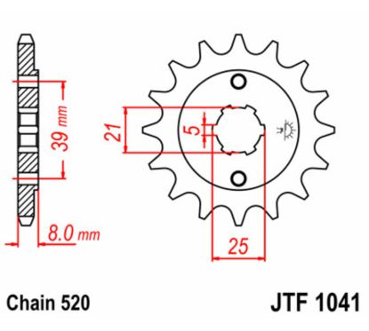 Pignon JT SPROCKETS acier standard - 520