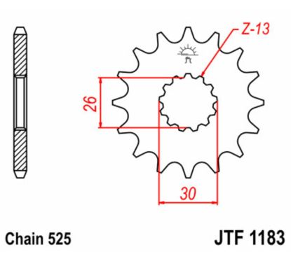 Pignon JT SPROCKETS acier standard - 525