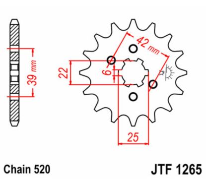 Pignon JT SPROCKETS acier standard - 520