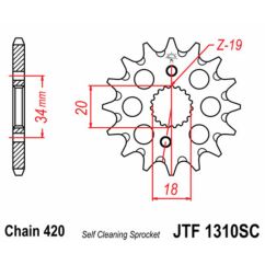 Pignon JT SPROCKETS acier anti-boue - 420