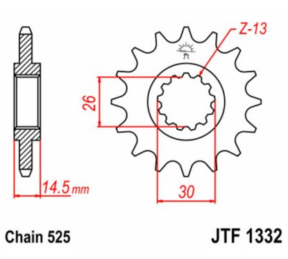 Pignon JT SPROCKETS acier standard - 525