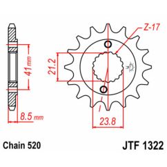 Pignon JT SPROCKETS acier standard - 520