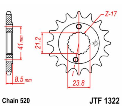 Pignon JT SPROCKETS acier standard - 520