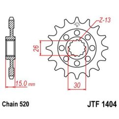 Pignon JT SPROCKETS acier standard - 520