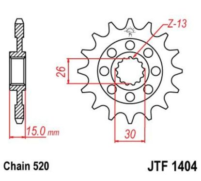 Pignon JT SPROCKETS acier standard - 520