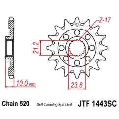 Pignon JT SPROCKETS acier anti-boue - 520