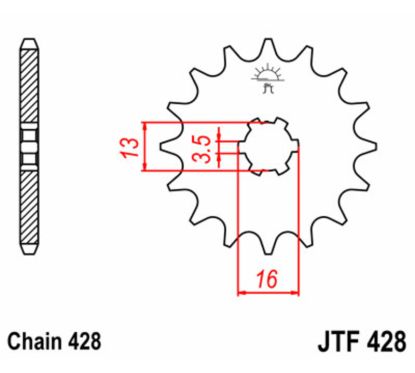 Pignon JT SPROCKETS acier standard - 428