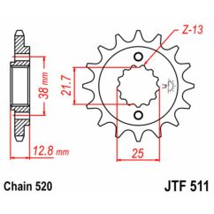 Pignon JT SPROCKETS acier standard - 520
