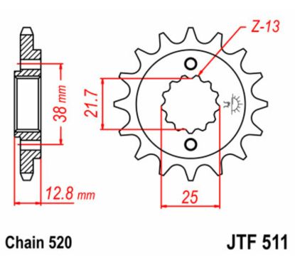 Pignon JT SPROCKETS acier standard - 520