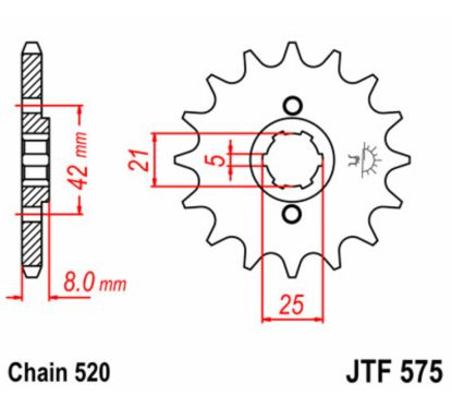 Pignon JT SPROCKETS acier standard - 520