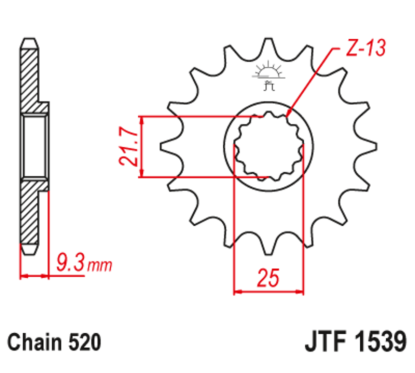 Pignon JT SPROCKETS acier anti-bruit - 520