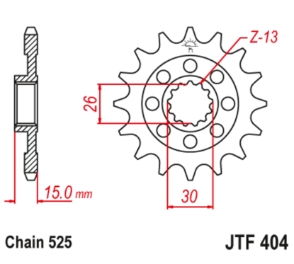 Pignon JT SPROCKETS acier anti-bruit - 525