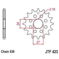 Pignon JT SPROCKETS acier anti-bruit - 530