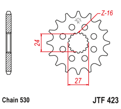 Pignon JT SPROCKETS acier anti-bruit - 530