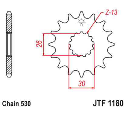 Pignon JT SPROCKETS acier anti-bruit - 530