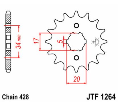 Pignon JT SPROCKETS acier standard - 428