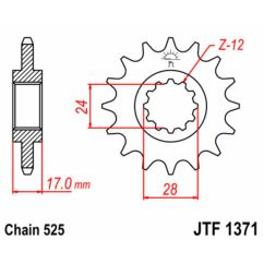 Pignon JT SPROCKETS acier standard - 525