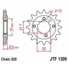 Pignon JT SPROCKETS acier standard - 520