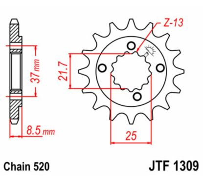 Pignon JT SPROCKETS acier standard - 520