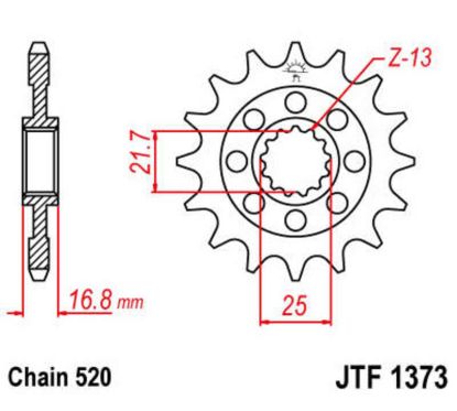 Pignon JT SPROCKETS acier standard - 520