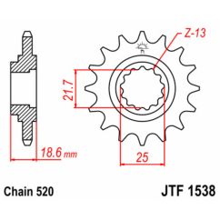 Pignon JT SPROCKETS acier standard - 520