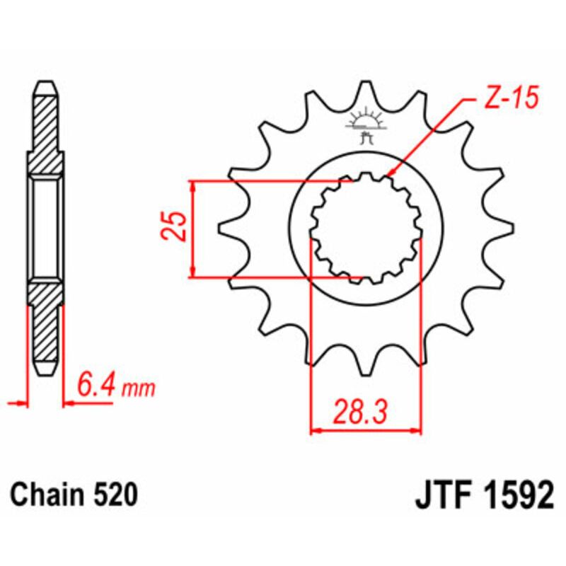 Pignon JT SPROCKETS acier standard - 520