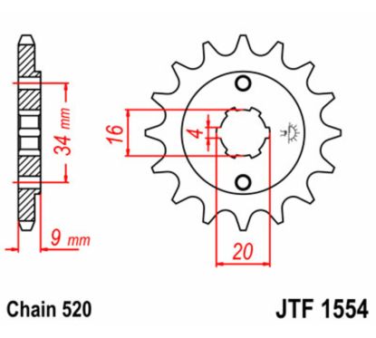 Pignon JT SPROCKETS acier standard - 520