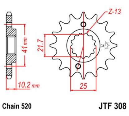 Pignon JT SPROCKETS acier standard - 520